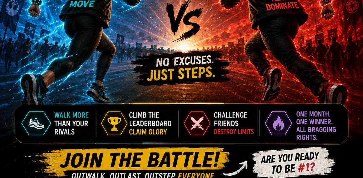 STEP WARS: MAY THE MOST WALKED WIN logo