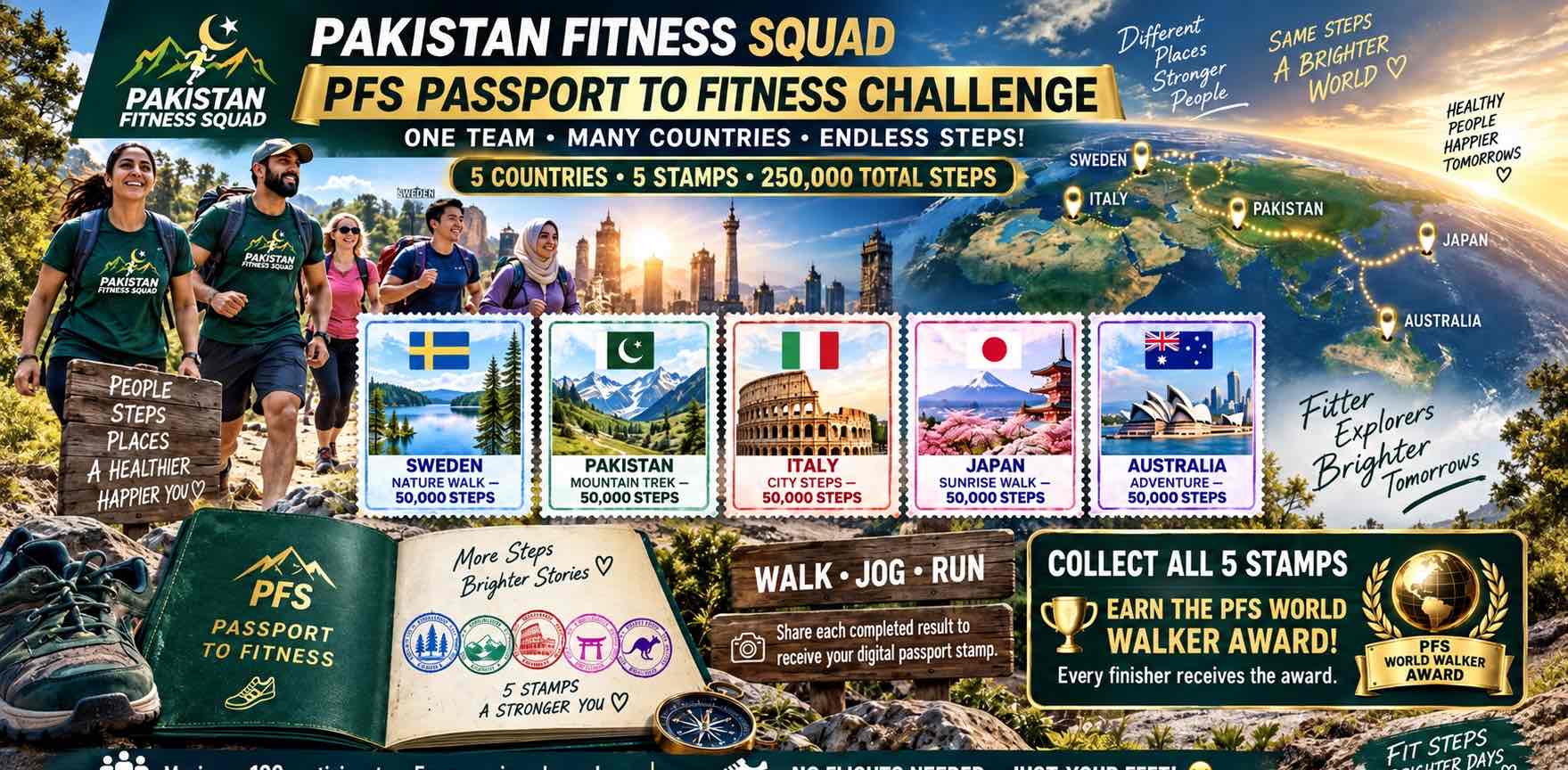 PFS PASSPORT TO FITNESS CHALLENGE logo