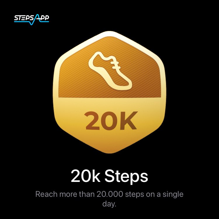 20000 steps a day logo