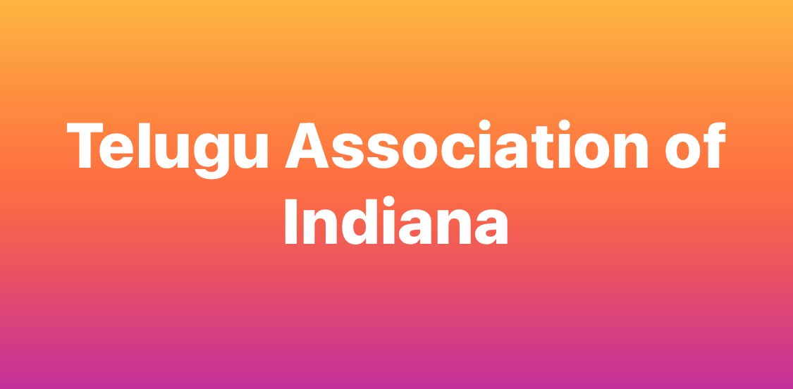 Telugu Association of Indiana banner