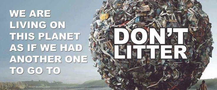 Walking & Picking up litter banner