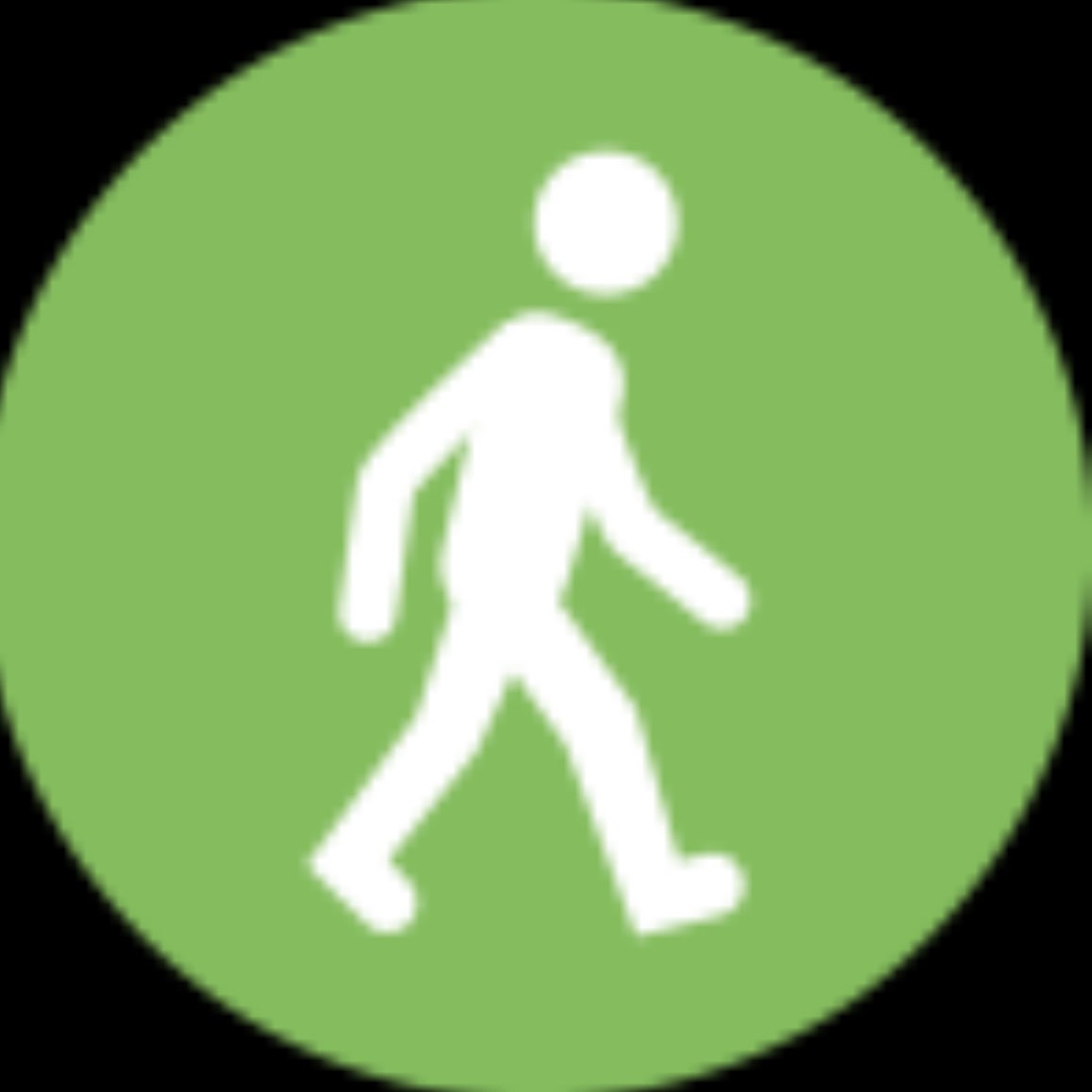 walking logo