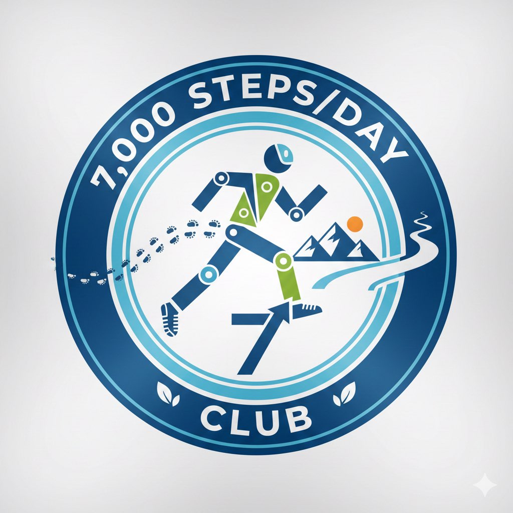 7,000 Steps/day logo