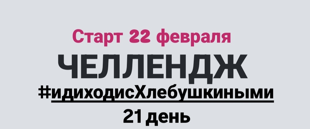 ЧЕЛЛЕНДЖ #ИДИХОДИСХЛЕБУШКИНЫМИ banner