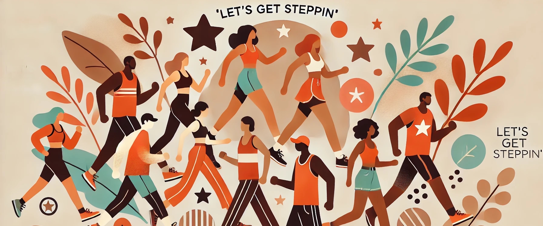 Let's Get Steppin'. banner