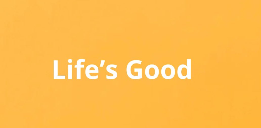 Life’s Good banner