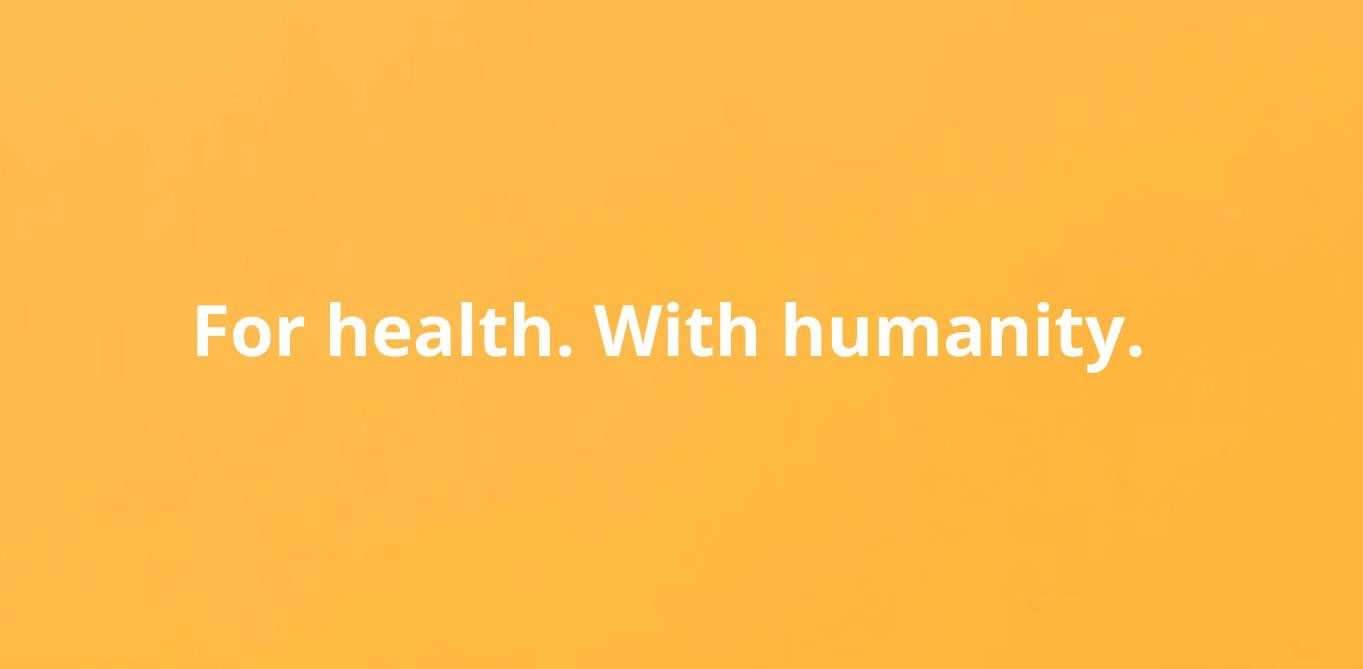 For health. With humanity. banner