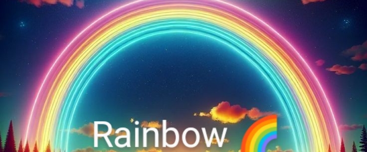 Rainbow 🌈♥️💜🌺💙🌺♥️🌈🙋‍♀️ banner