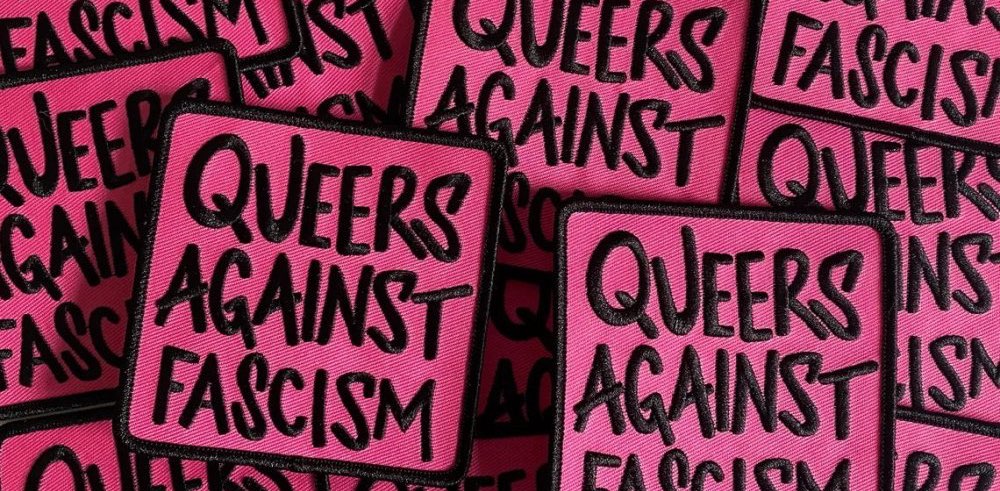 Queers against fascism banner