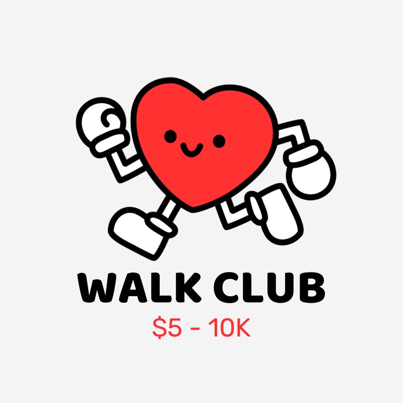 $5 Walk Club - 10K steps logo