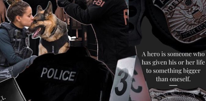 Back the blue banner