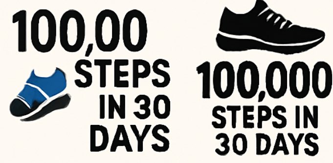 100,000 steps in 30 days banner