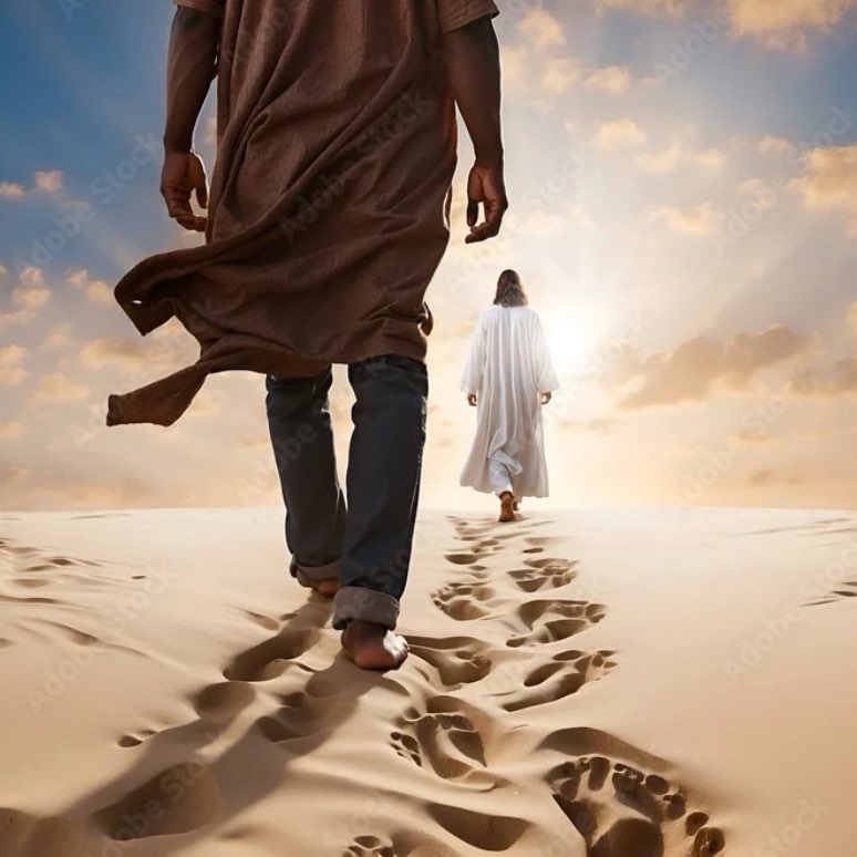 Jesus Christ and two feet 🦶🏼 logo