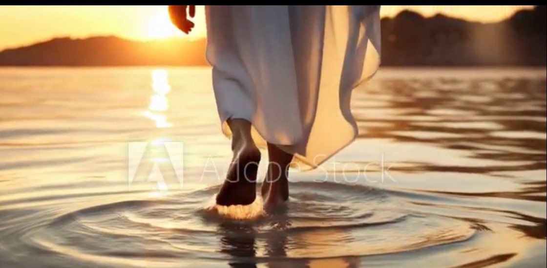 Jesus Christ and two feet 🦶🏼 banner