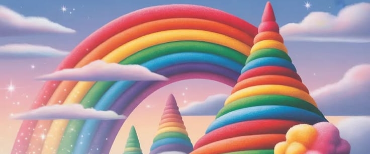Rainbow 4 ❤️💛🖤🤎💜💚🧡❤️🙋‍♀️ banner
