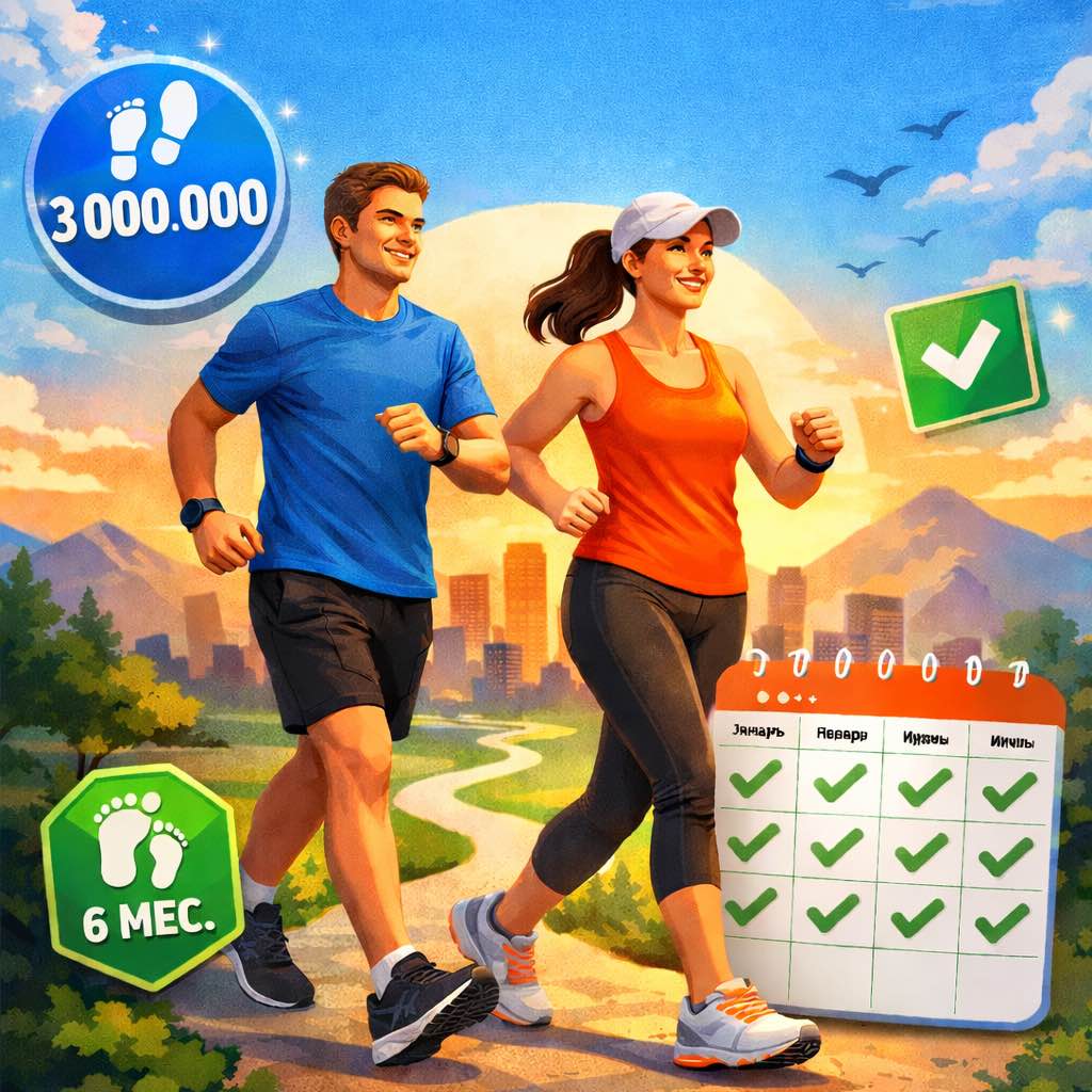 3 000 000 шагов за полгода logo