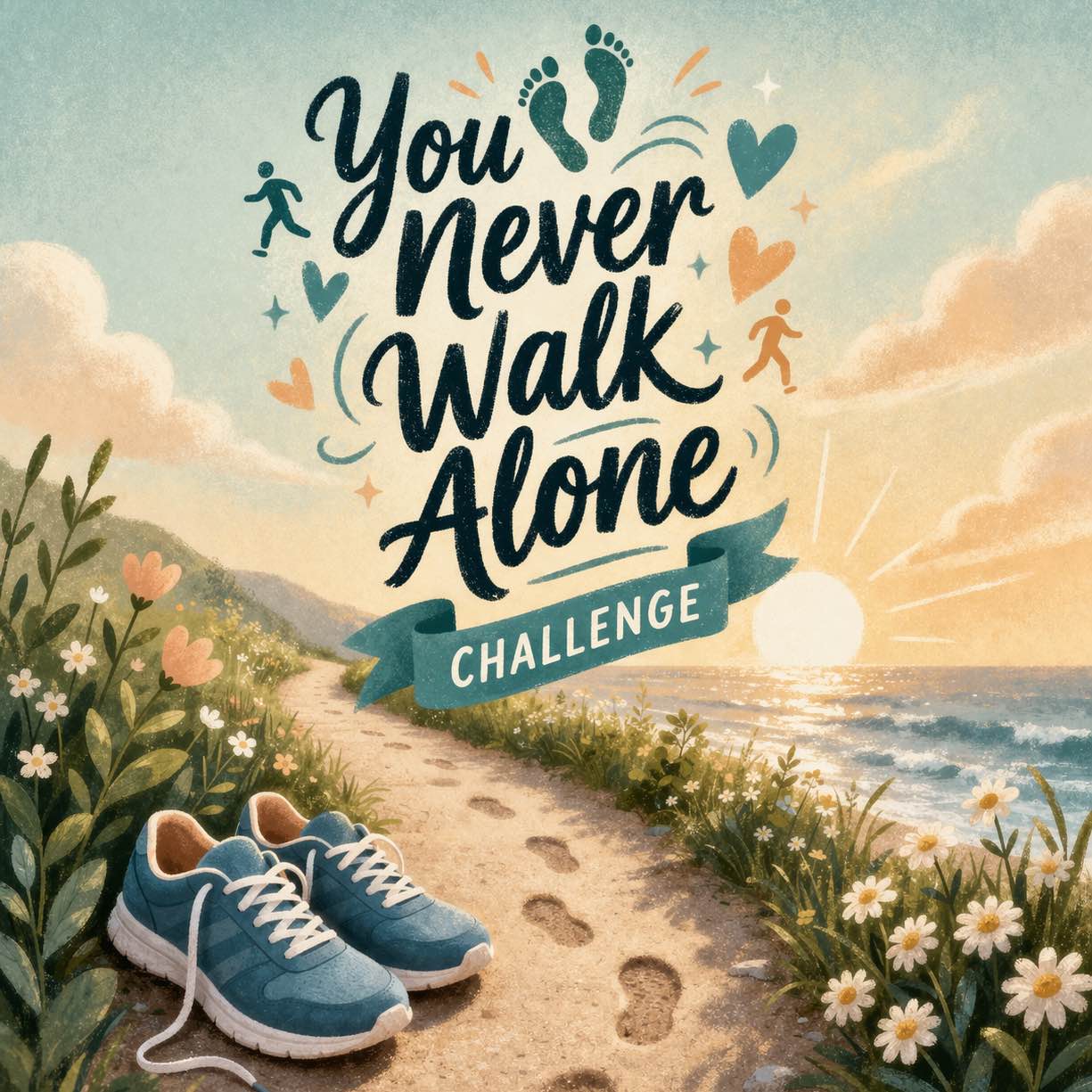 You never walk alone 💙🚶‍♀️🚶 logo