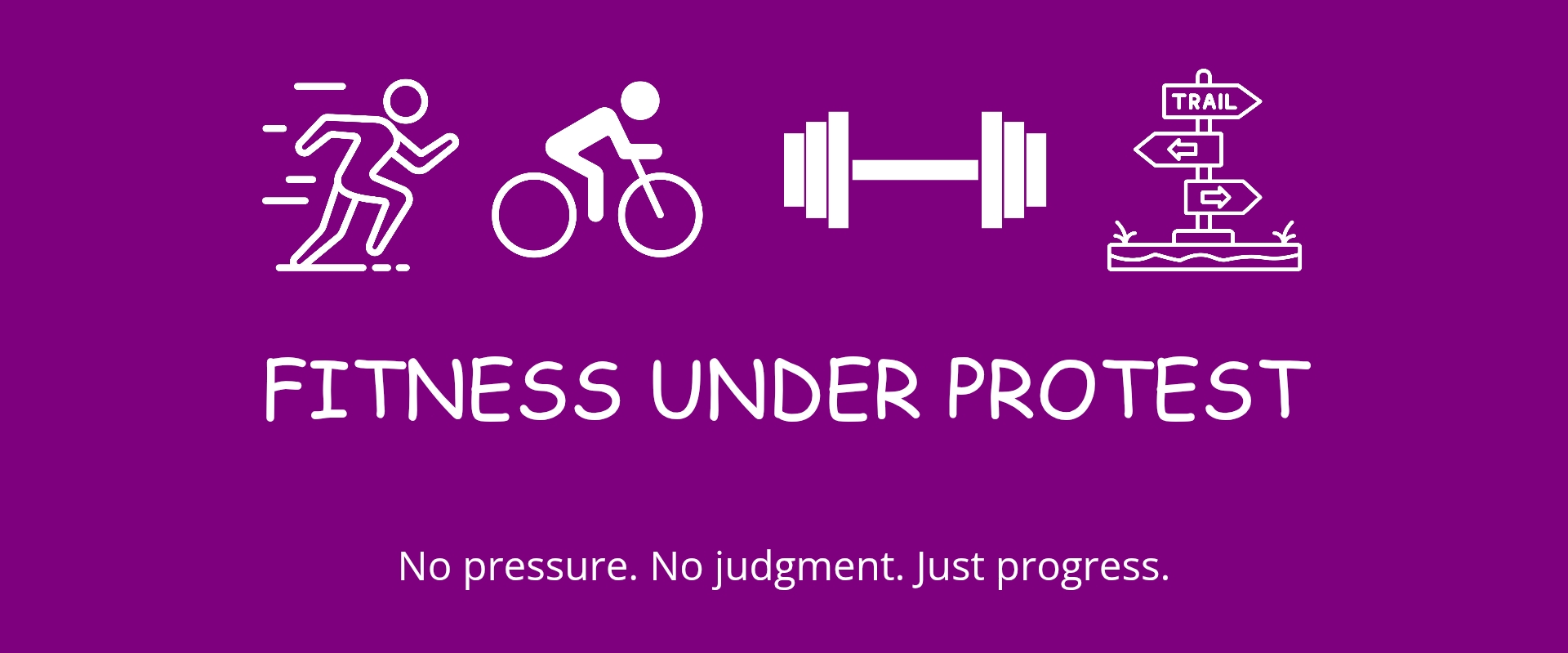 Fitness Under Protest banner
