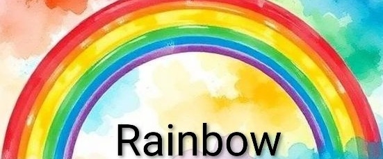 Rainbow 1 🌈♥️💜🌺💙🌺♥️🌈🙋‍♀️ banner