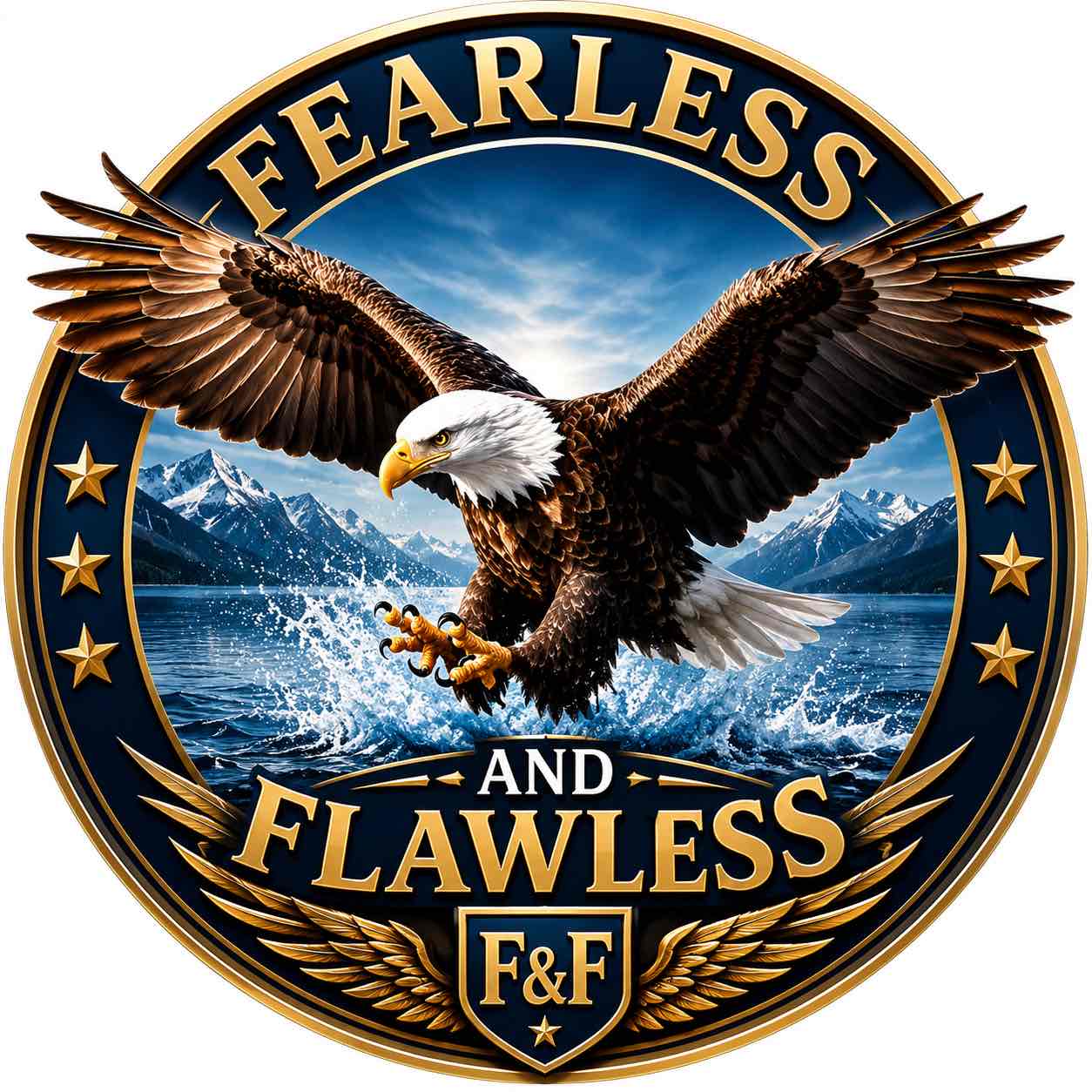 Fearless & Flawless 💙🩵 logo