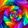 Rainbow    color 3 🌈♥️🌺♥️🌹🌈 logo