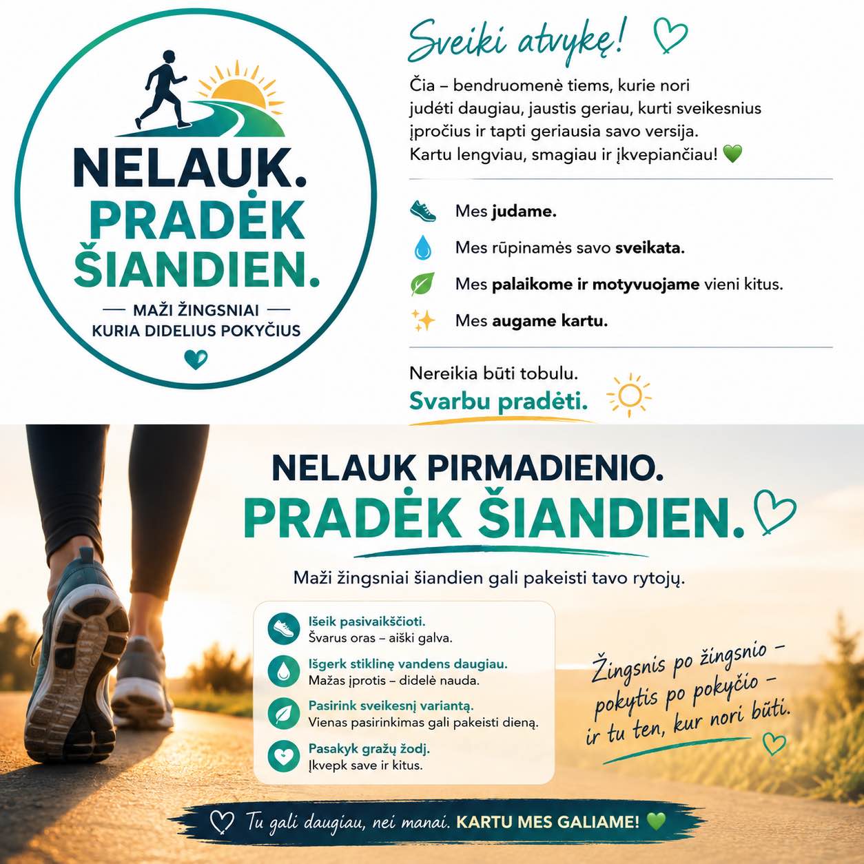 PRADĖK ŠIANDIEN logo