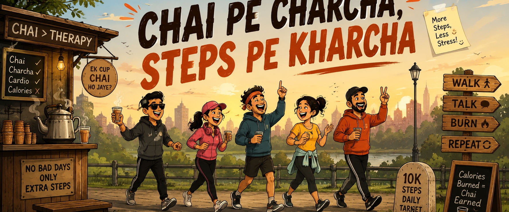 Chai pe Charcha Steps pe kharcha banner