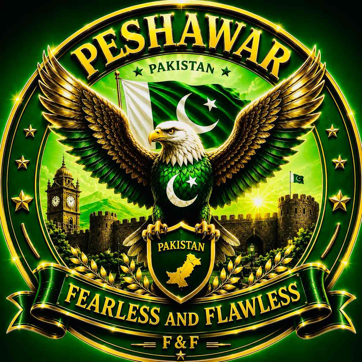 Fearless & Flawless 🤍💚 logo