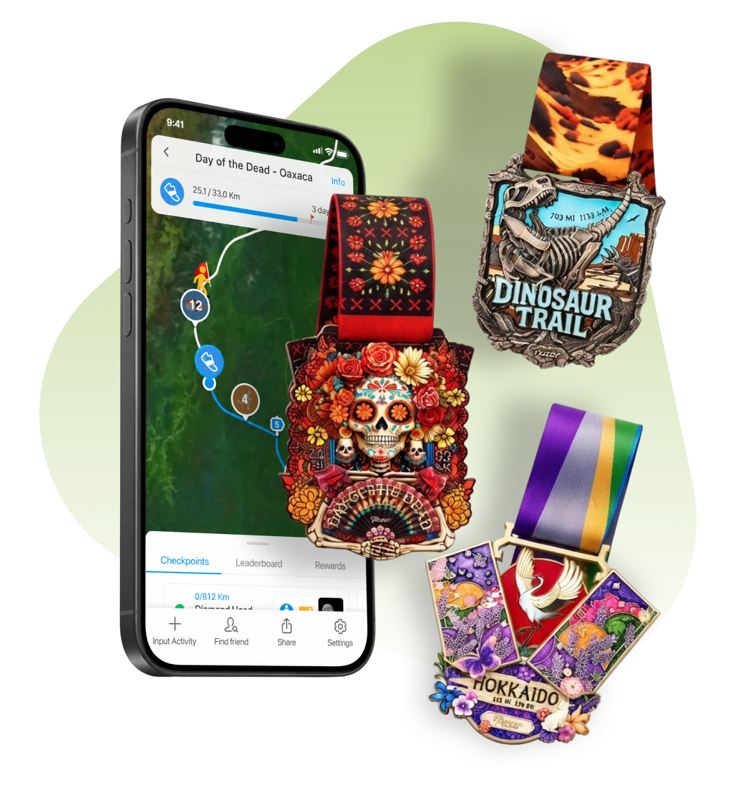 Pacer virtual walking challenge finisher medals