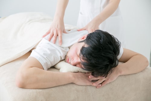 Man getting sports massage