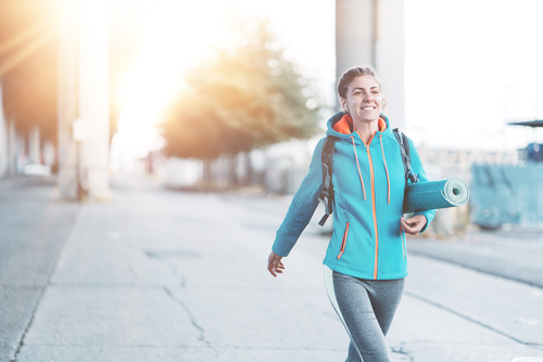 Walking with a light backpack