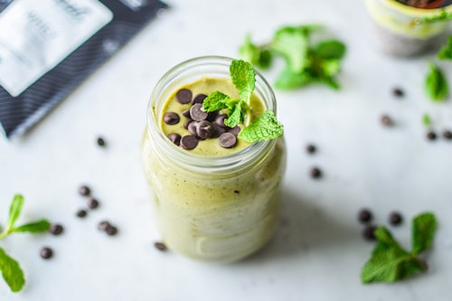 chocolate mint smoothie protein shake