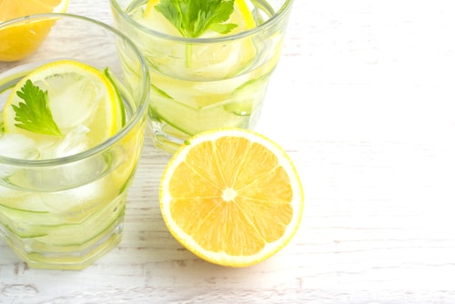 delicious lemon cucumber water