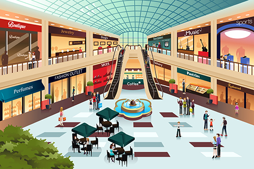 Shopping mall drawing