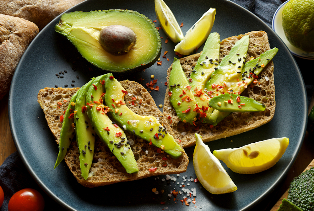 Avocado and avocado toast with toppings