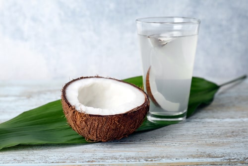 Healthy coconut and coconut water