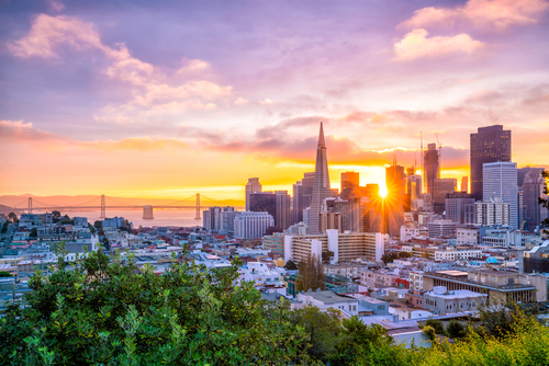 San Francisco city sunrise
