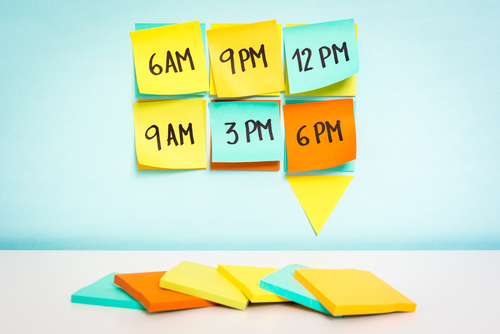 Make time in your schedule concept