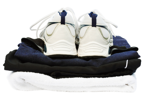 Sports clothes laid out ahead of time