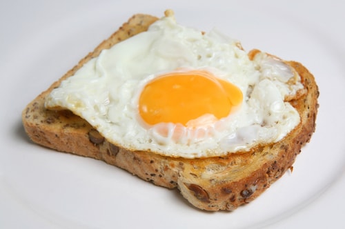 Egg on whole grain toast