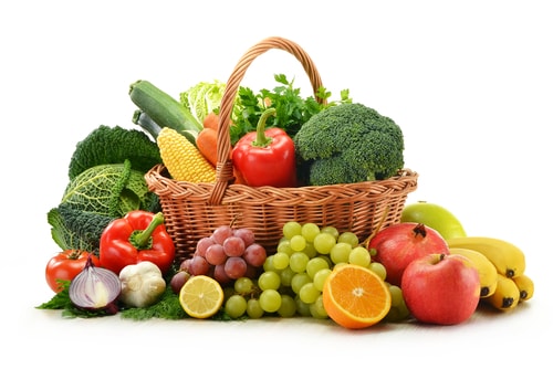 Healthy and colorful fruits and vegetables
