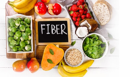 High-fiber foods - eat more fiber concept