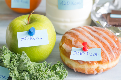Healthy apple vs unhealthy donut