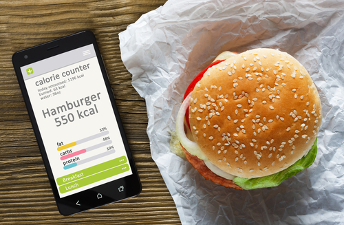 Tracking calories with a burger
