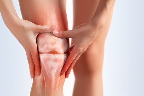 Knee pain arthritis concept