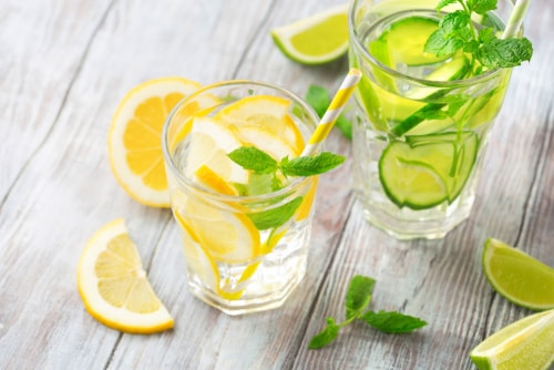 Homemade lime and lemon sodas