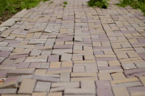 Uneven pavement that looks dangerous to walk on