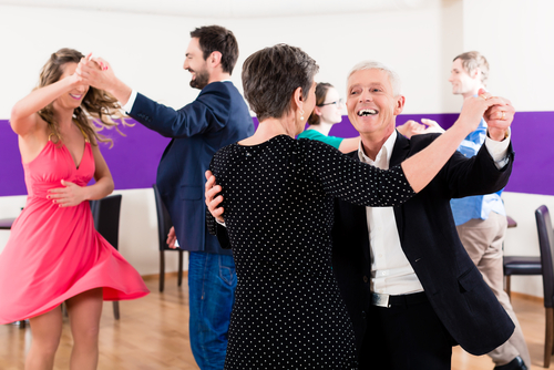 People attending a dance class
