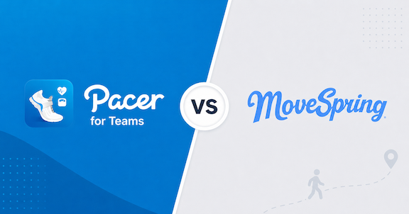 Pacer for Teams vs MoveSpring comparison for workplace step challenges from Pacer for Teams