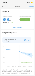 Weight Loss Log and Projection